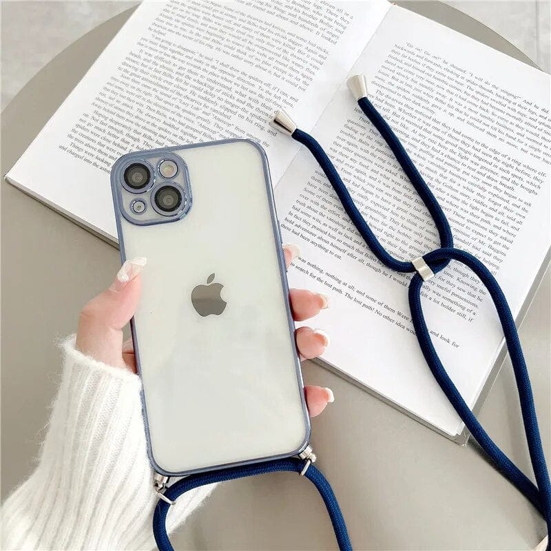 Transparente Hülse Mit Blauem Gurt